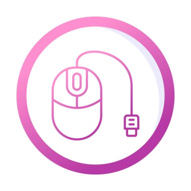  düz bilgisayar fare simgesi, vektör illüstrasyonu