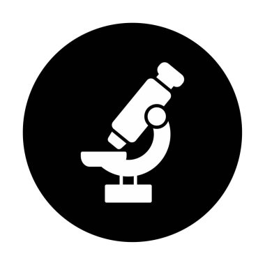 Mikroskop. Web simgesi basit illüstrasyon               