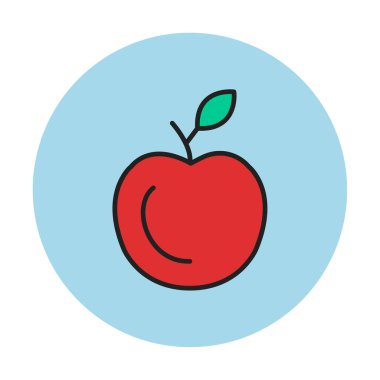 elma web simgesi, vektör çizim  