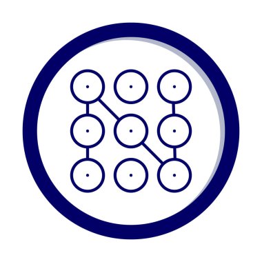 Desen ağ simgesi, vektör illüstrasyonu