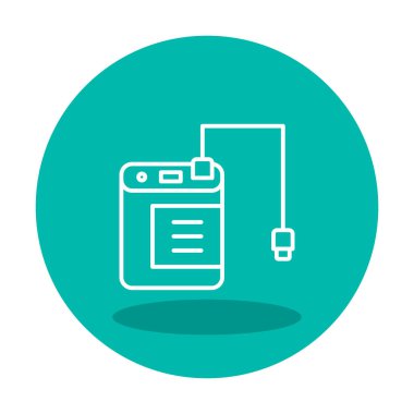 harici sabit disk simgesi, vektör illüstrasyonu basit tasarım