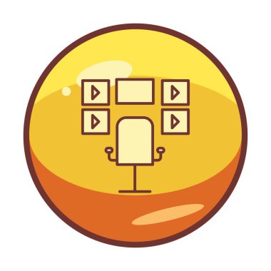 Gözetleme odası. Web simgesi basit illüstrasyon