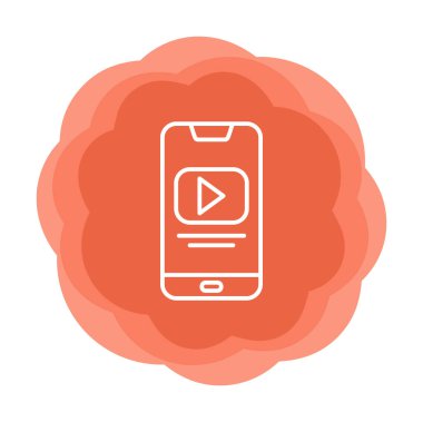 Video simge vektör çizim oynamak