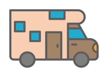 Van düz vektör simgesi