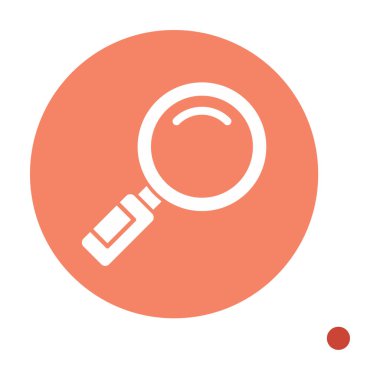 Büyüteç simgesi düz stil. Loupe renk simgesini ara. Vektör illüstrasyonu 