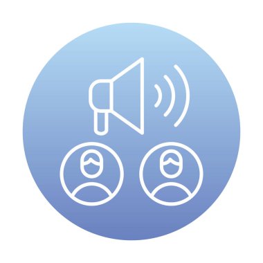 Kamu Tanıtım simgesi vektör illüstrasyonu