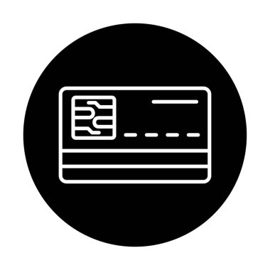 Akıllı Kart vektörü basit biçim simgesi