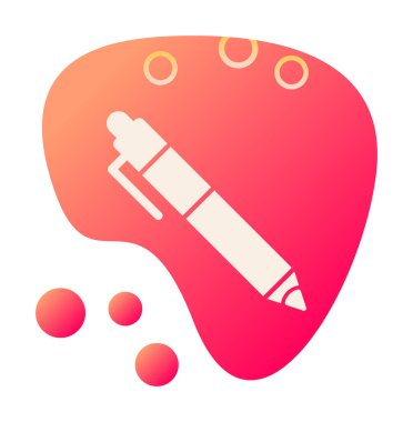 Kalem düz simgesi. Vektör çizim