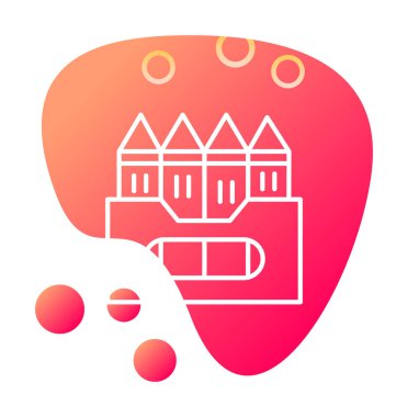 Basit Boya Simgesi, vektör illüstrasyonu