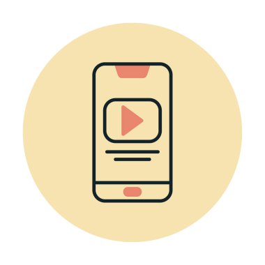 Video simge vektör çizim oynamak