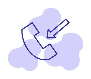 telefon arama simgesi, vektör illüstrasyonu basit tasarım