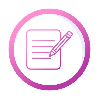 Kağıt Düzenleme. Web simgesi basit illüstrasyon