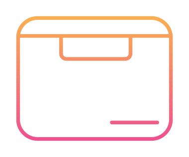 Teslimat kutusu simgesi, vektör illüstrasyonu basit tasarım