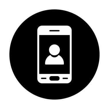 Mobil Kullanıcı simgesi vektör çizimi