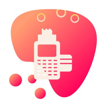 Kart okuyucu ve banka kartı, vektör illüstrasyonu