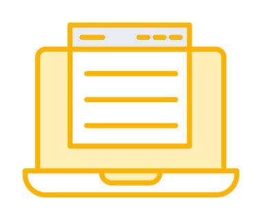 Basit web sitesi arayüzü simgesi, vektör illüstrasyonu