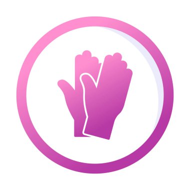 Saftey Eldivenleri ikon vektör çizimi