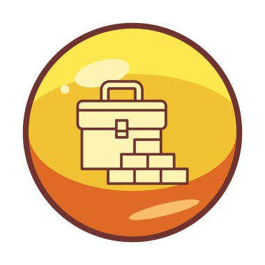 evrak çantası web basit simge illüstrasyonu