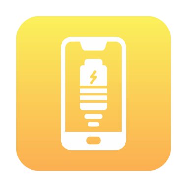 Basit Kablosuz Şarj simgesi, vektör illüstrasyonu