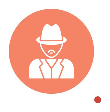 Dedektif ikon vektör illüstrasyonu