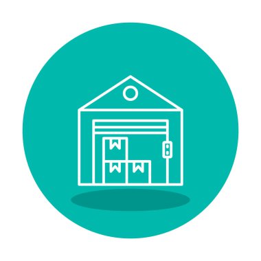 Web için depo vektör simgesinin basit illüstrasyonu