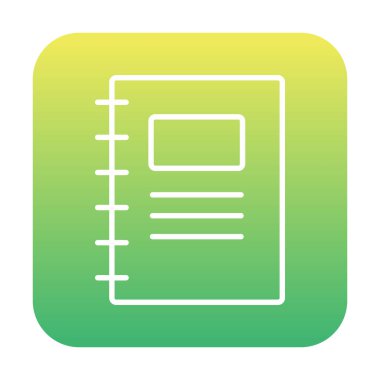 notepad simgesi, vektör illüstrasyonu basit tasarım