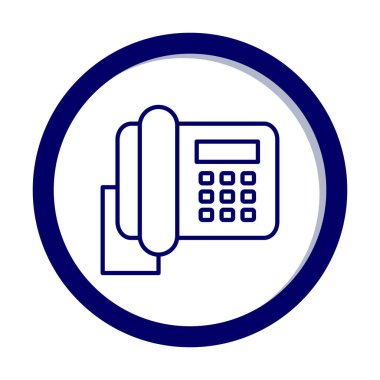 masa telefonu simgesi, vektör illüstrasyonu basit tasarım