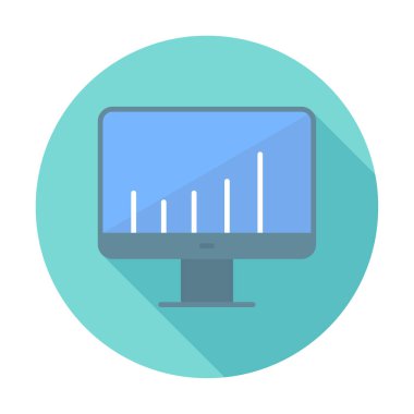 Basit Ekran simgesi, vektör illüstrasyonu