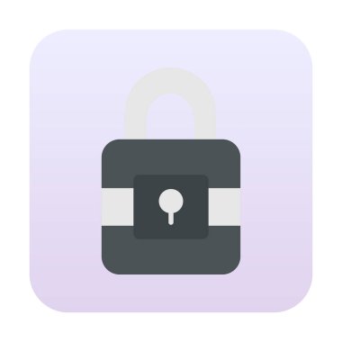 Beyaz arkaplanda asma kilit vektör çizimi