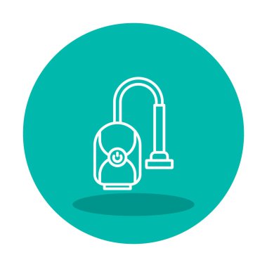 Elektrik süpürgesi ağ simgesi basit illüstrasyon