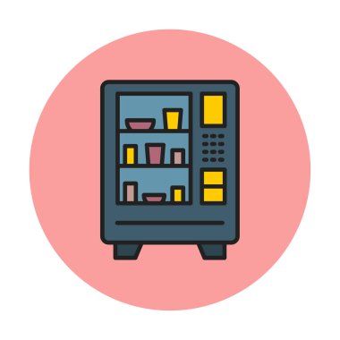 Otomat Web simgesi, vektör illüstrasyonu 