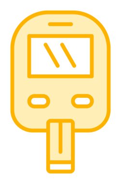 Glucometer simgesi, vektör illüstrasyonu basit tasarım