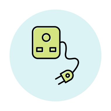 Fiş ve Soket, web simgesi basit tasarım 