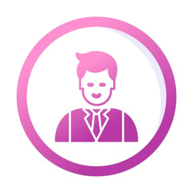 Basit Restoran Yöneticisi simgesi, vektör illüstrasyonu