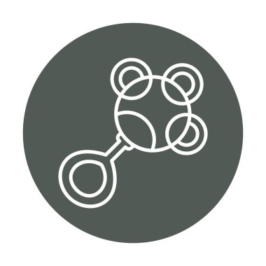 Bebek çıngırak ikon vektörü. İzole edilmiş kontür sembolü gösterimi 