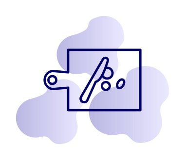 Kesme tahtası simgesi, vektör illüstrasyonu