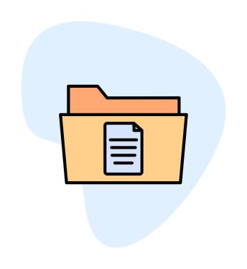 klasör renkli vektör simgesi 