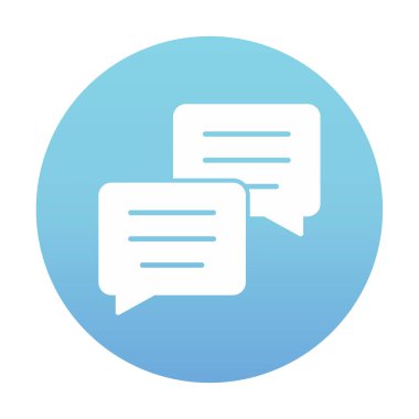 Basit konuşma baloncukları Konuşma simgesi, vektör illüstrasyonu