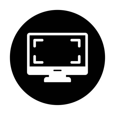 bilgisayar izleme simgesi, vektör illüstrasyonu basit tasarım