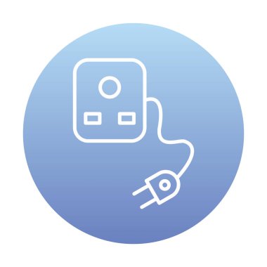 Fiş ve Soket, web simgesi basit tasarım 