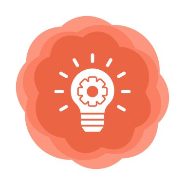 Fikir ampul ikonu vektör illüstrasyonu             