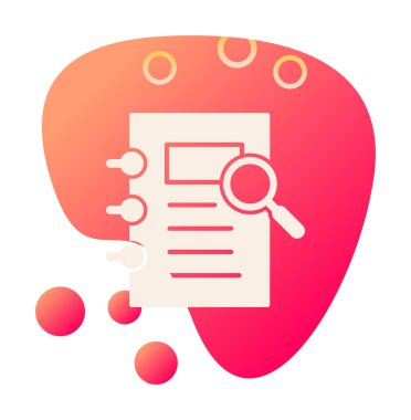 ofis kağıdı ve büyüteç