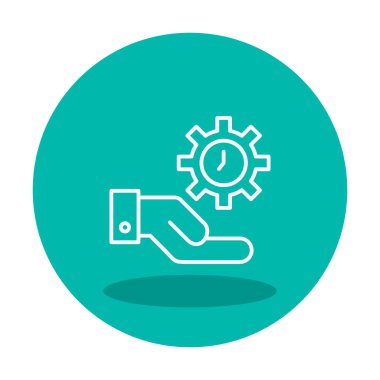 vites şekilli saat, Zaman Yönetimi konsepti, vektör illüstrasyonu 