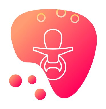 Emzik simgesi web basit illüstrasyon