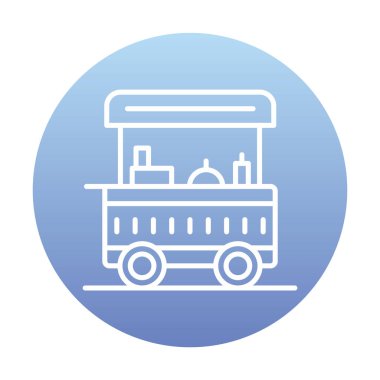 Yemek arabası simgesinin vektör illüstrasyonu 