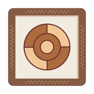 Basit hedef simgesi, hedef, vektör illüstrasyonu