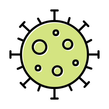 Corona virüsü pandemik ikon illüstrasyonu