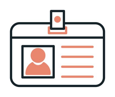 Tanımlama kartı vektör illüstrasyonu