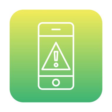 Mobil Uyarı simgesi vektör illüstrasyonu