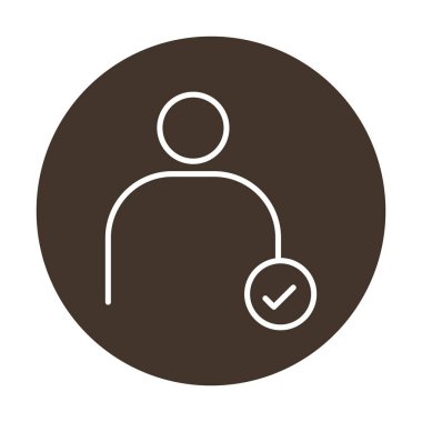 kullanıcı simgesi işaret vektörü çizimi 